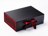 Red Hearts FAB Sides® Featured on Black Gift Box with Red Satin Double Ribbon