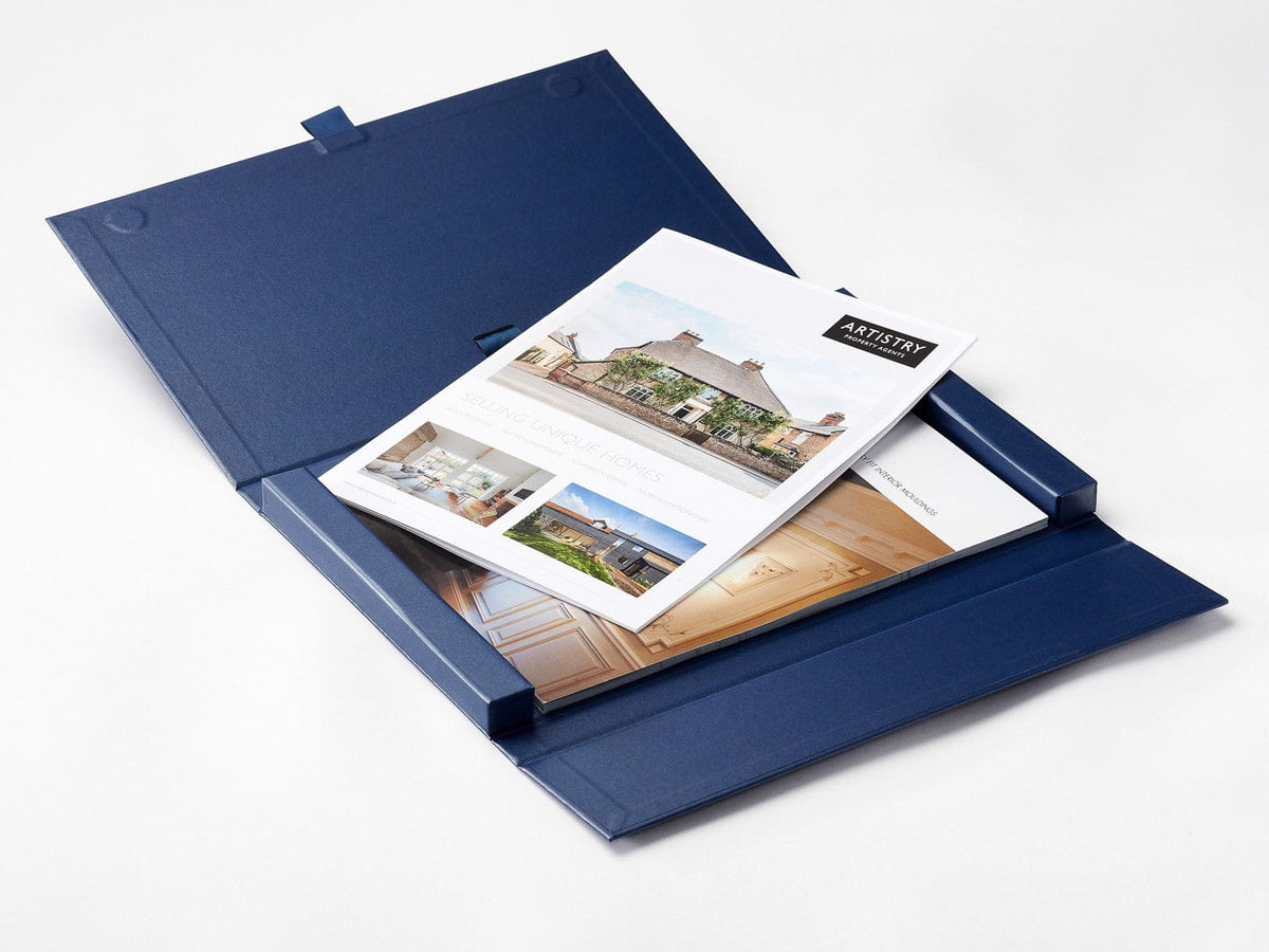Navy A4 DocuBox ideal for Brochures