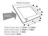 Robin Egg Blue Photo Frame Size Line Drawing