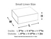 Small Linen Gift Box Sample Line Drawing Inches
