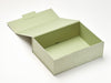 Sage Green Linen A4 Deep No Magnet Gift Box Assembled