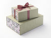 Sage Green Linen Gift Boxes with Aromatics and Love Doodle FAB Sides®