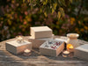 Small Natural Linen Gift Box for Candle Packaging