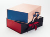 Sample Navy and Red Textured FAB Sides® on Various Gift Boxes