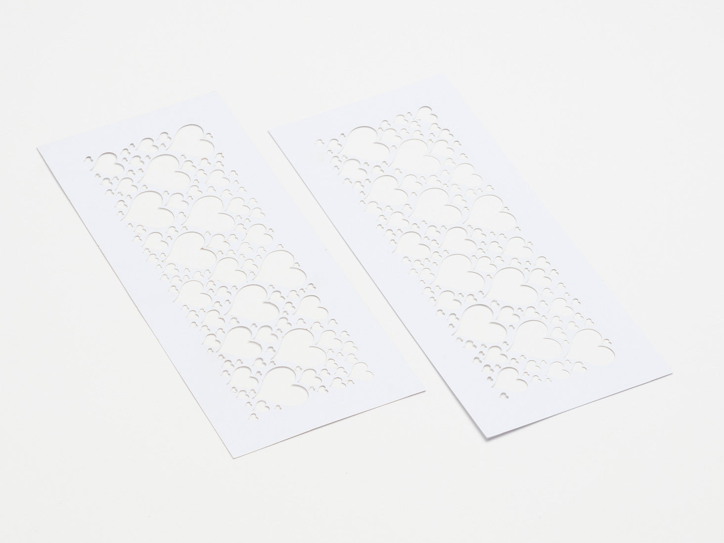 White Hearts FAB Sides® Decorative Side Panels for A4 Deep Gift Boxes