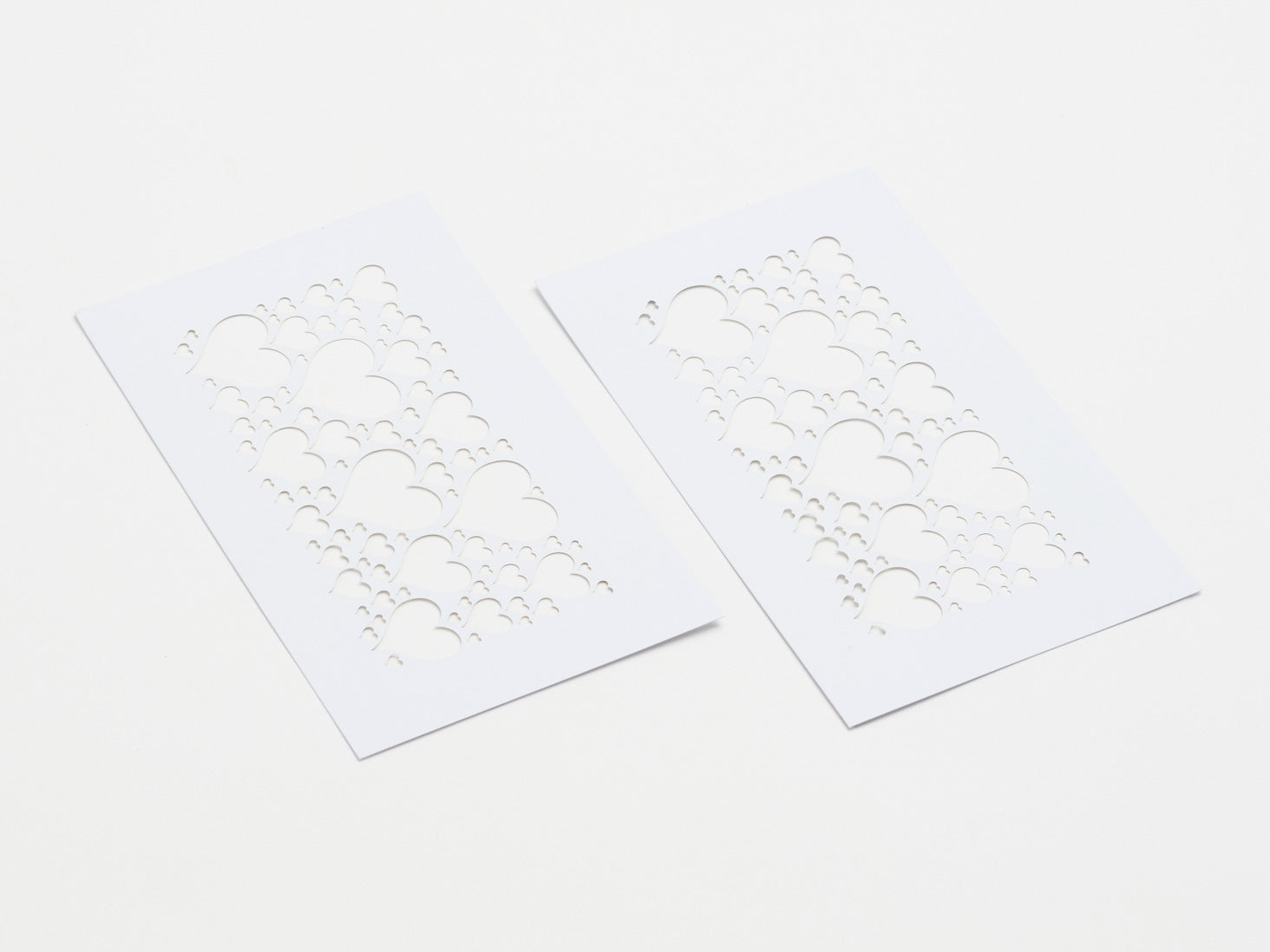 White Hearts FAB Sides® Decorative Side Panels for A5 Deep Gift Boxes