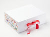 White A4 Deep No Magnet Gift Box with Radiant Red Ribbon and Mexican Mix FAB Sides®