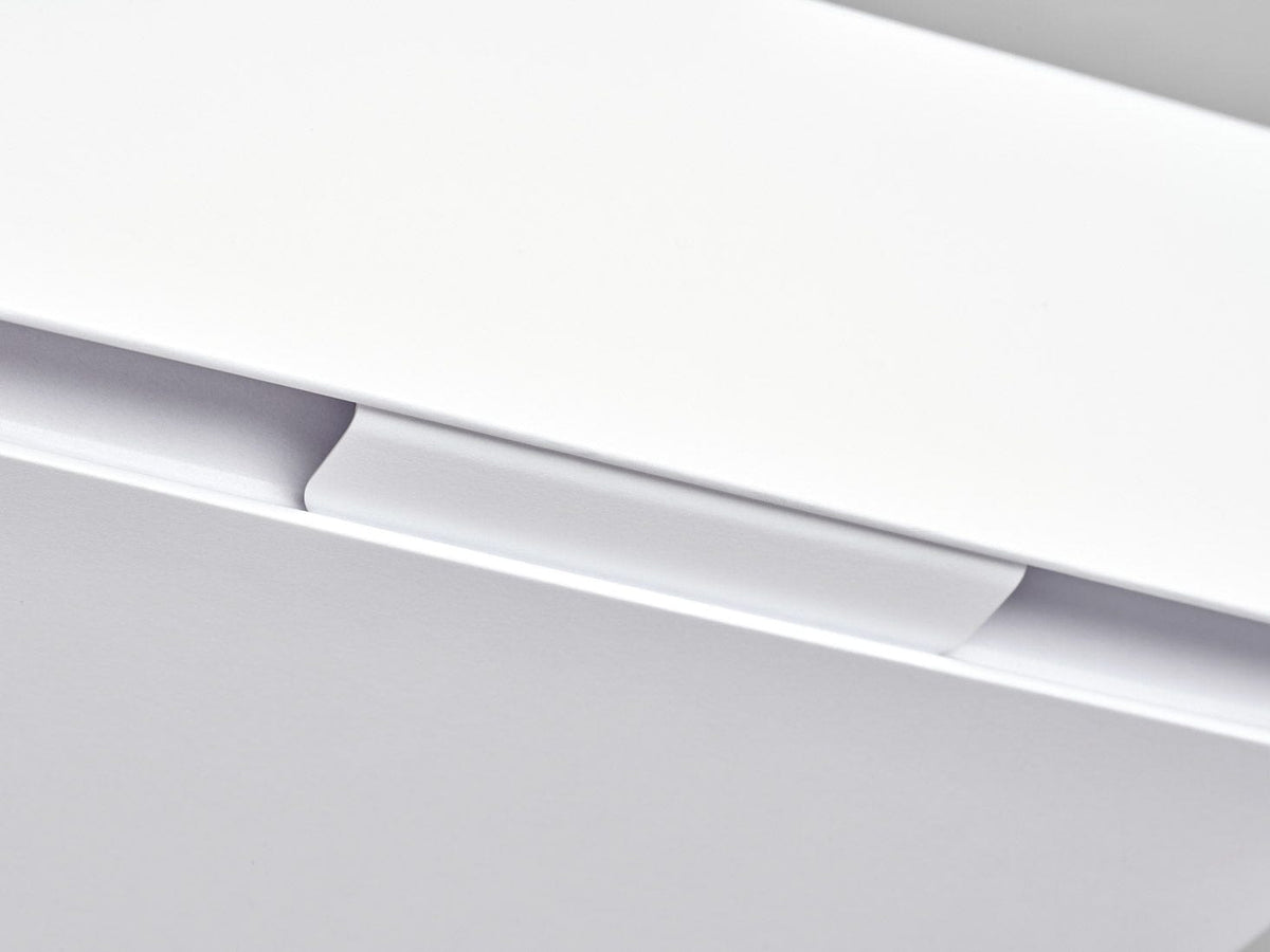 Sample White A4 Deep No Magnets Gift Box Closure Tab
