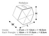 RollaBox Gift Box Assembled Size Line Drawing