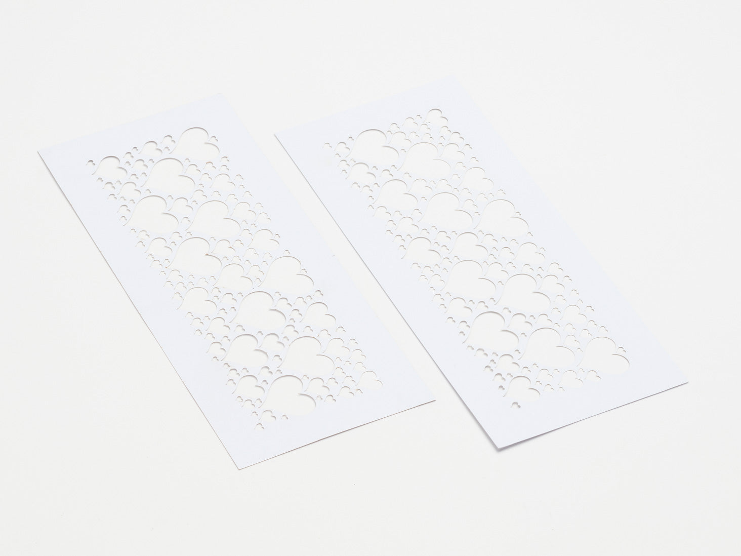 Sample White Hearts FAB Sides® Decorative Side Panels - A4 Deep