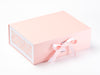 White Hearts FAB Sides® Featured on Pale Pink Gift Box with White Satin Ribbon