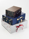 Sample Xmas Printed FAB Sides® Featured on Various Gift Boxes