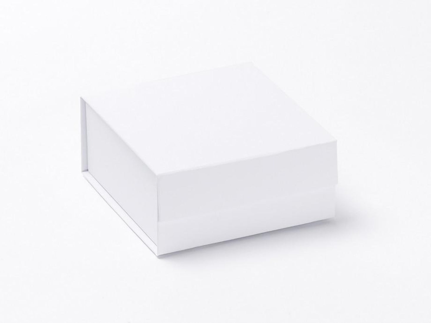 Small white gift box no ribbon from Foldabox USA