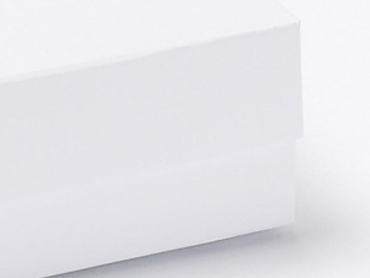 Small white gift box front detail from Foldabox USA