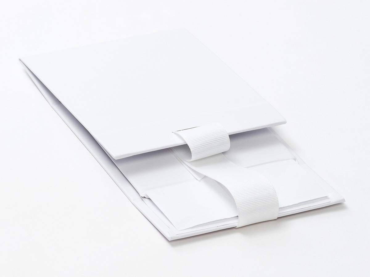 Sample White Small Gift Box with Fixed Ribbon