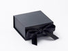 Small Black magnetic folding gift box with ribbon from Foldabox USA