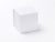 White  4" Small cube folding gift box no ribbon from Foldabox USA