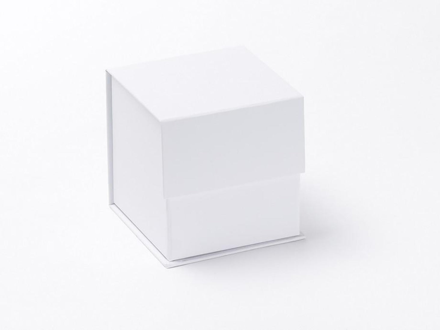 Sample White Small 4" Cube Folding Gift Box from Foldabox USA
