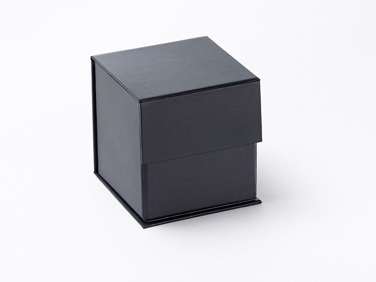 Small 4" Black Cube Folding Gift Box from Foldabox USA