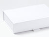 White A6 Shallow Gift Box Ribbon Tab Detail