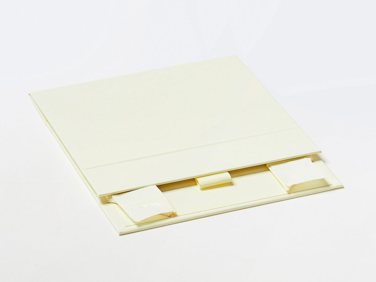 Ivory A6 Shallow Gift Box Supplied Flat with Ribbon Tab