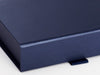 Navy Blue A6 Shallow Gift Box Front Flap Detail