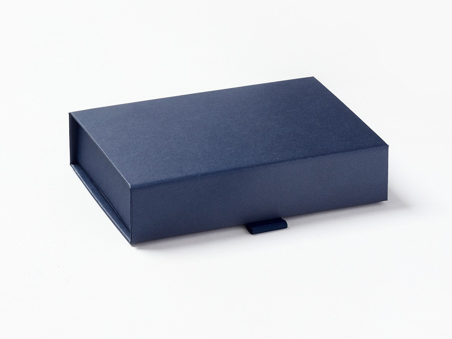 Navy A6 Shallow Folding Gift Box Sample Assembled