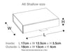 White A6 Shallow Gift Box Assembled Size in Centimeters