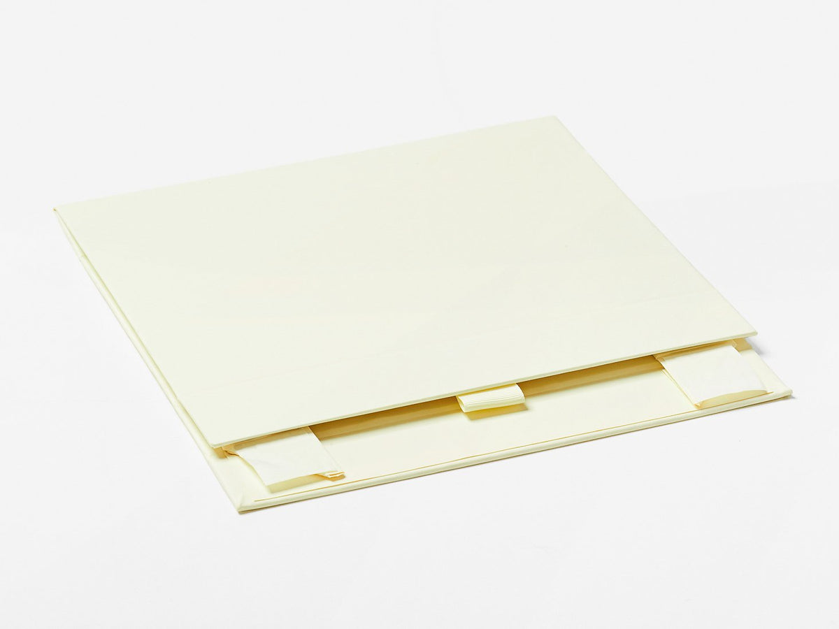 Ivory A5 Shallow Gift Box Supplied Flat with Ribbon Tab