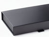 Black A5 Shallow Gift Box Sample Ribbon Tab Detail