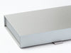 Silver A5 Shallow Gift Box Sample Ribbon Tab Detail