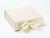 Ivory Medium Folding Gift Box Sample with Changeable Ribbon from Foldabox USA