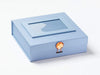 Pale Blue Photo Frame on Medium Pale Blue Gift Box with Morganite Closure