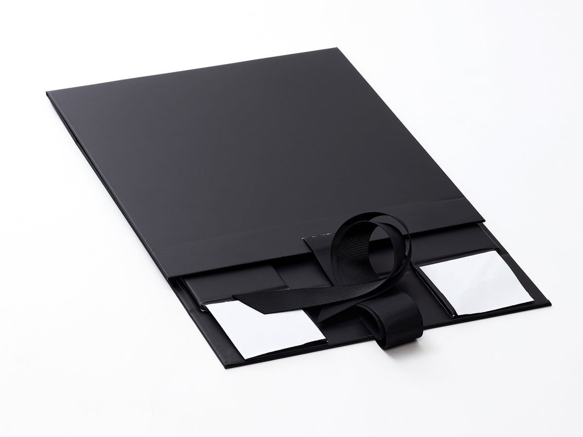 Sample Black Medium Gift Box with fixed grosgrain ribbon