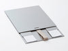 Sample Silver Medium Folding Gift Box With Changeable Ribbon Supplied Flat