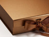 Copper Medium Folding Gift Box Ribbon Detail