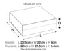 Medium Black Gift Box Assembled Size in Centimeters