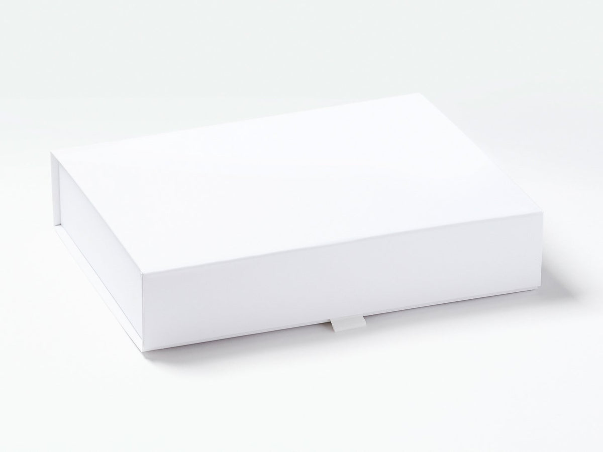 White A4 Deep Folding Gift Box Sample Assembled
