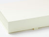 A4 Shallow Ivory Cream Gift Box Ribbon Tab Detail
