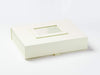 Ivory Photo Frame Affixed to Outside Lid of Ivory A4 Shallow Gift Box