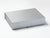 Silver A4 Shallow Gift Box with Silver Gray Ribbon Tab Loop