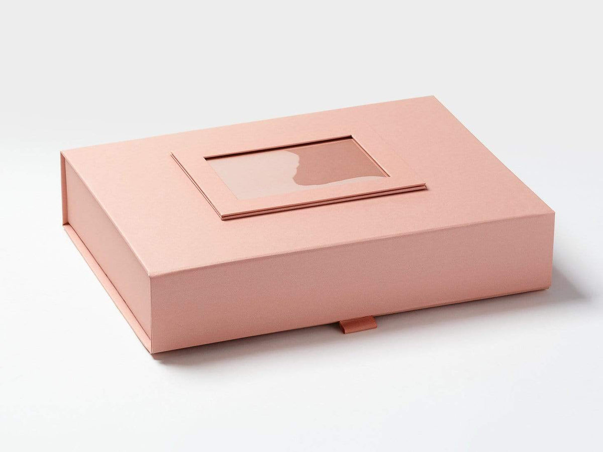 Rose Gold Photo Frame on Rose Gold A4 Shallow Gift Box