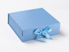 Serenity Pale Blue Gift Boxes featured with blue and white gingham check ribbon