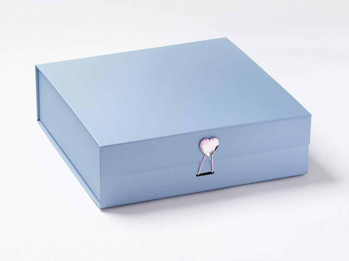 Pale Blue Gift Box Featuring Rose Quartz Closure