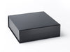 Large Black folding gift box sample with magnetic closure from Foldabox USA