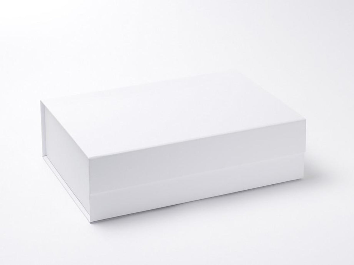 12 x 12 x 4-1/2 Matte White Magnetic Lid Gift Box