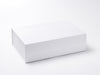 A4 Deep White luxury folding gift box without ribbon