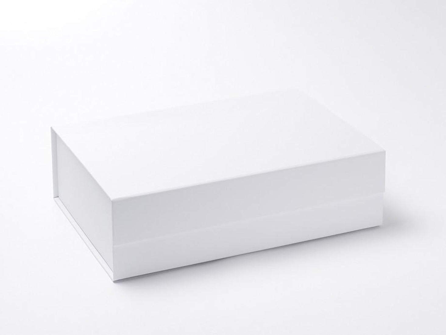 A4 Deep White luxury folding gift box without ribbon