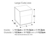 Navy Large Cube Assembled Size in Centimeters