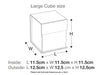 Rose Gold Large Cube Gift Box Sample Assembled Size in Centimeters